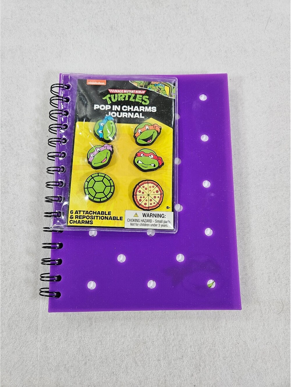 NWT Teenage Mutant Ninja Turtles Pop-In Charms Journal Purple Notebook TMNT Kids